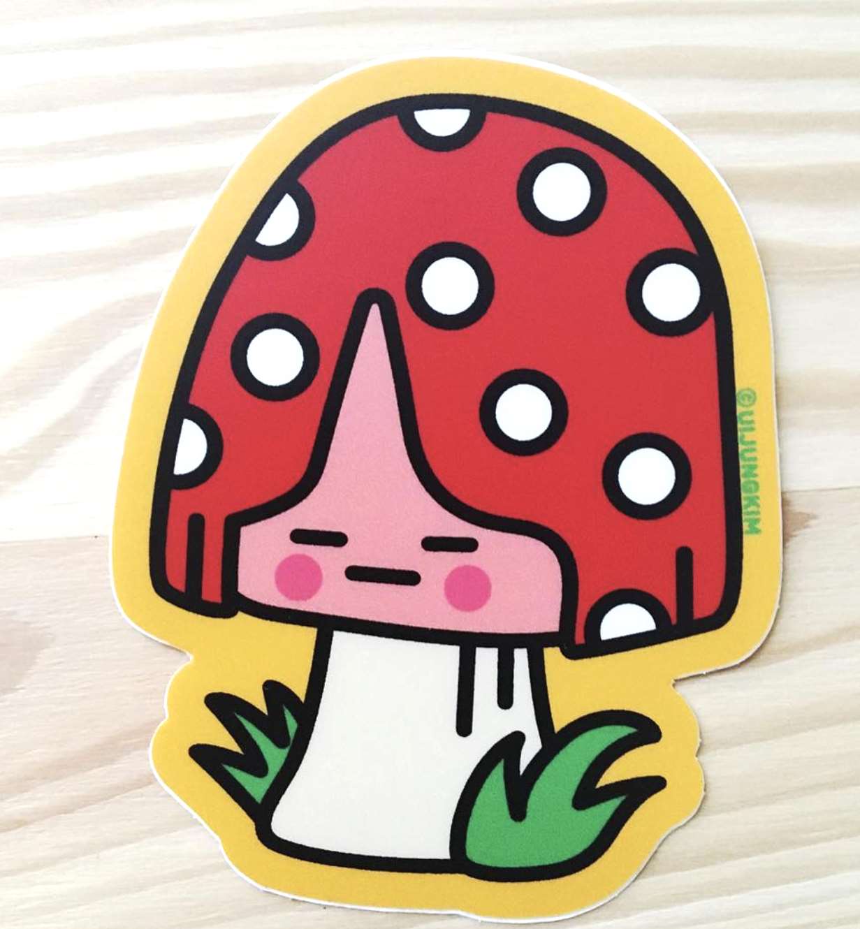 Uijung Kim, Toadstool sticker character illustration by Uijung Kim.